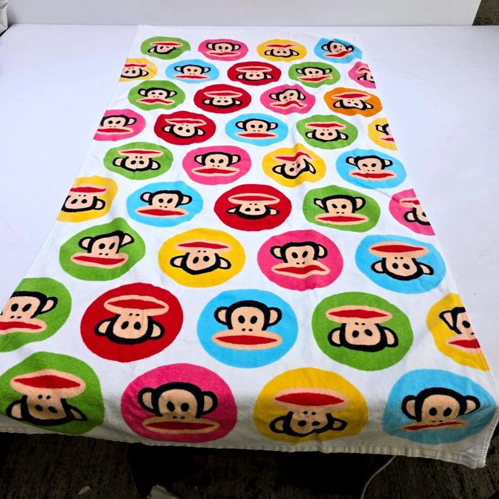 Paul Frank Beach Towel 50 x 26 Multicolor Julius Monkey All Over Print Y2K Retro